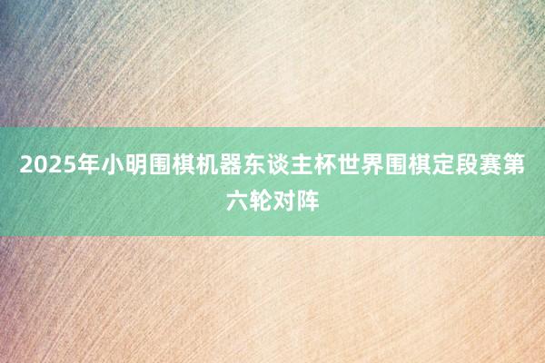 2025年小明围棋机器东谈主杯世界围棋定段赛第六轮对阵
