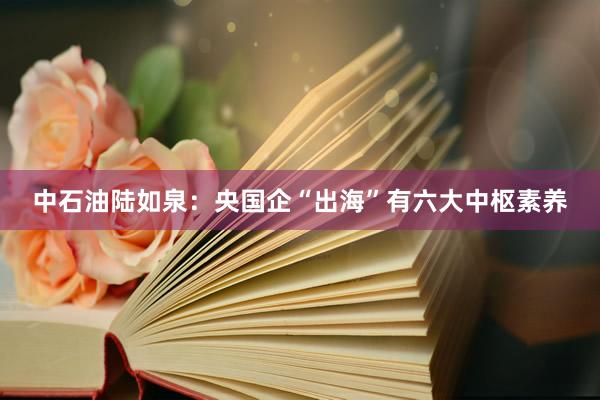 中石油陆如泉：央国企“出海”有六大中枢素养