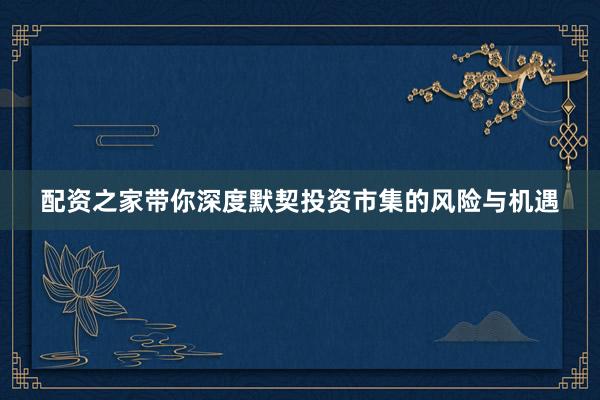 配资之家带你深度默契投资市集的风险与机遇