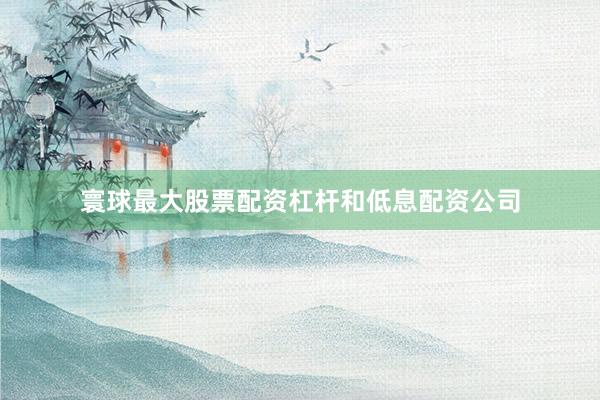 寰球最大股票配资杠杆和低息配资公司
