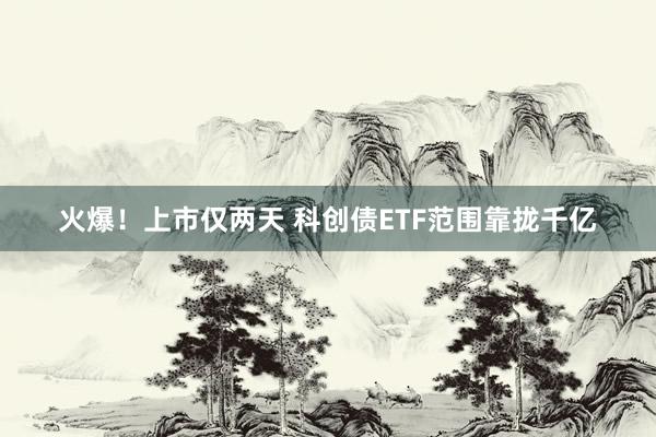 火爆！上市仅两天 科创债ETF范围靠拢千亿