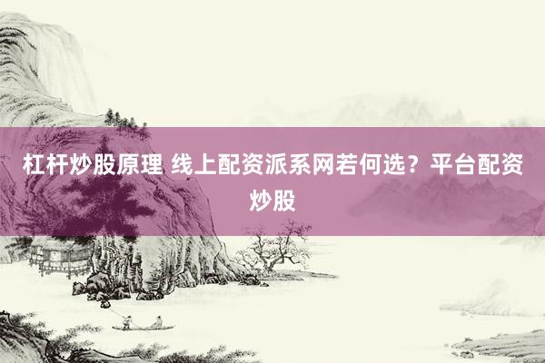杠杆炒股原理 线上配资派系网若何选？平台配资炒股